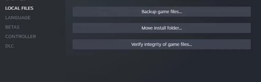 Verify the Integrity of Game files