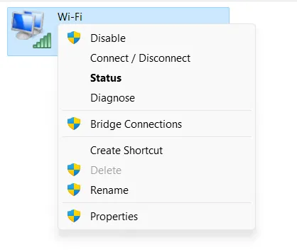 select properties in wi-fi