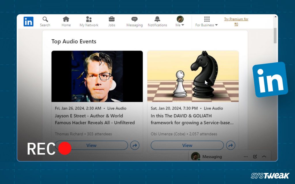 How to Record LinkedIn Audio Event