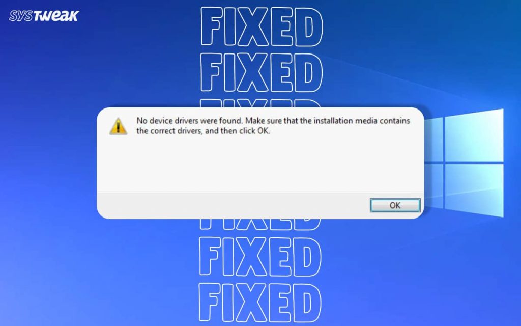 no device drivers were found windows 11 installation usb dell