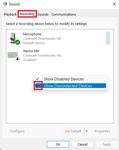 Sound-Settings-Recording-tab