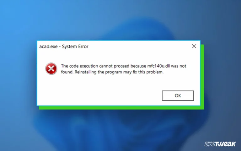How to Solve The Code Execution Cannot Proceed Error