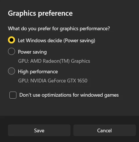 graphics-preference-window