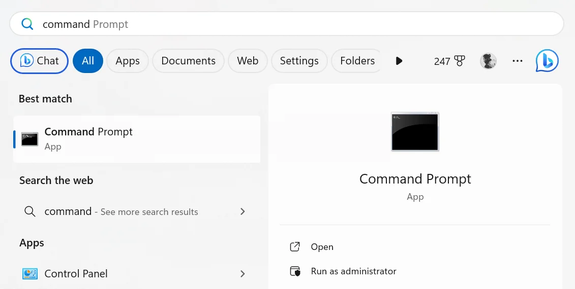 type-command