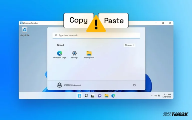 How to Fix Windows Sandbox Copy Paste Not Working?