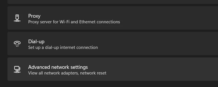 Advanced-network-settings-option
