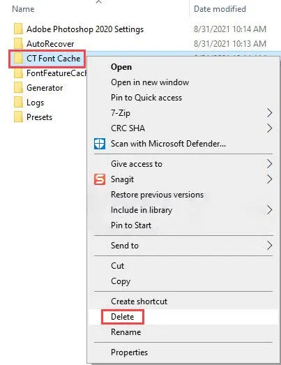 CT-Font-Cache-folder