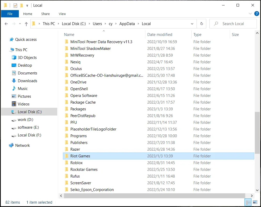 Riot games folder
