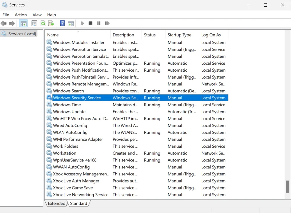 Windows-Security-Service