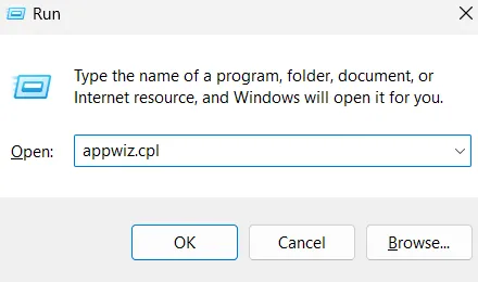 appwiz.cpl command