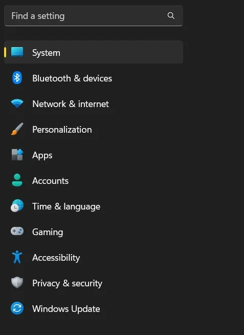 open-system-setting