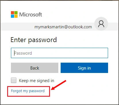 Forgot My Password button