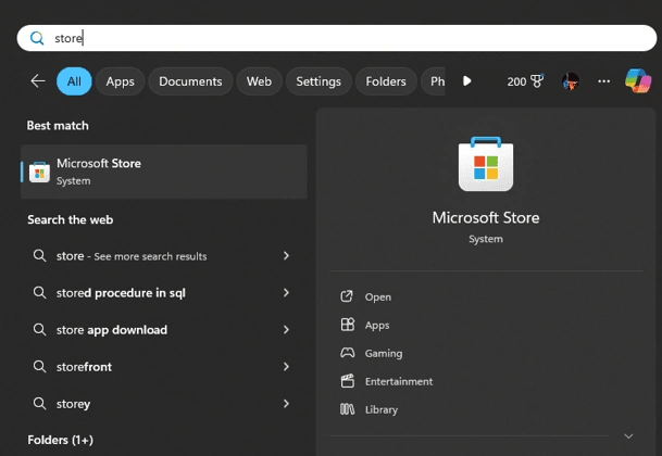 Store Typed after pressing windows key