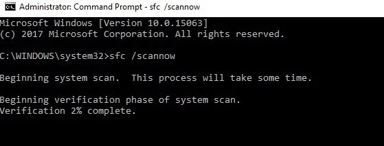 the sfc /scannow command