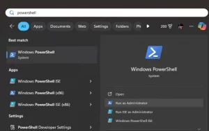 typed Power Shell