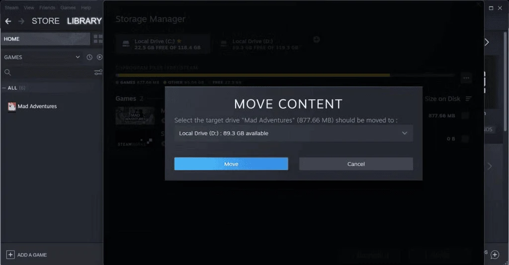 Move-Content-window