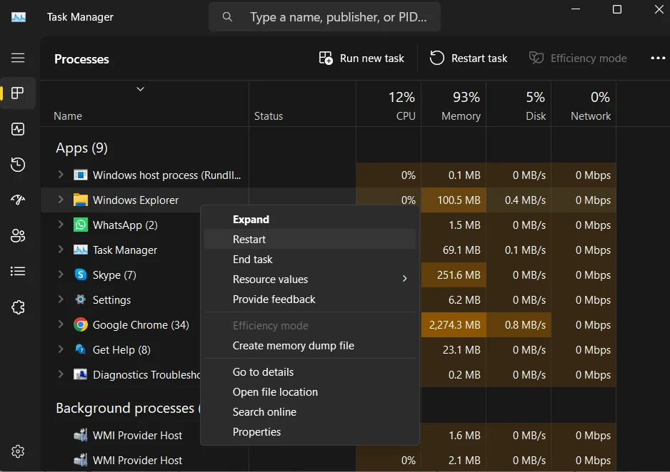Restart-the-Explorer-Process-Via-Task-Manager