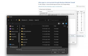 browse Explorer using Allow another app option