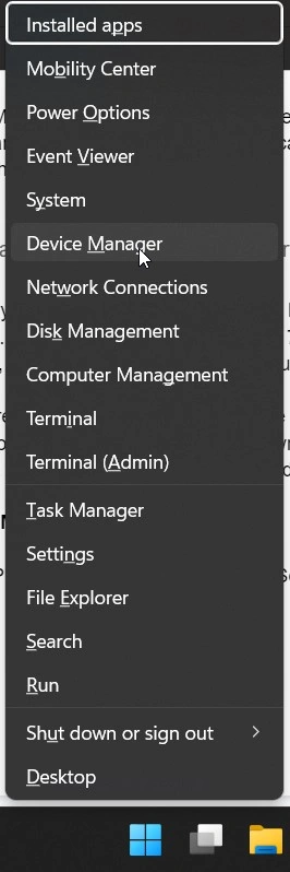 device manager