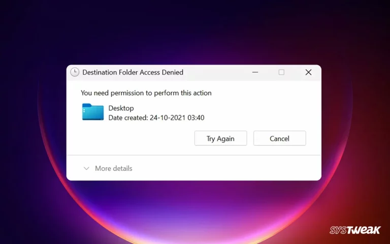 How To Fix Destination Folder Access Denied Windows 10/11
