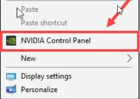 NVIDIA control panel
