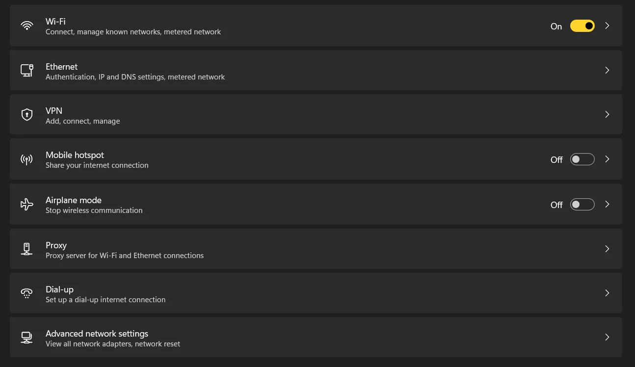 Proxy option