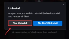 choose-Yes-Uninstall-Diablo-Immortal