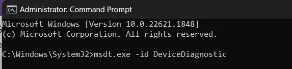 DeviceDiagnostic command in CMD windows