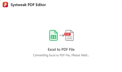 Google Sheet is converted to PDF using Systweak PDF Editor