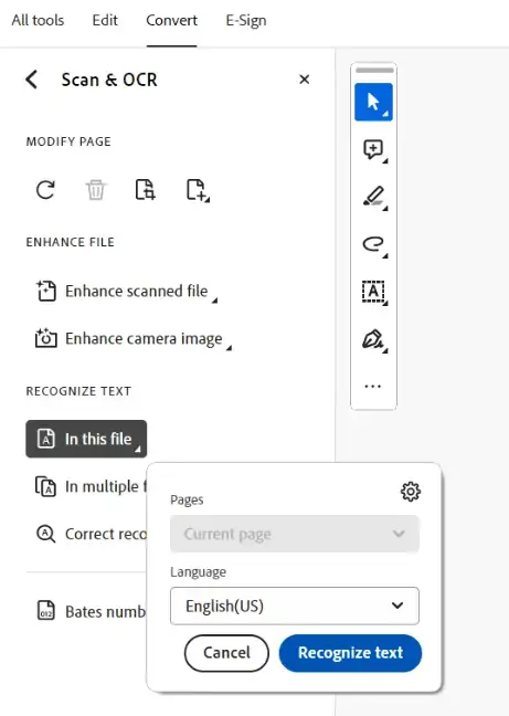 Recognize-Text-section
