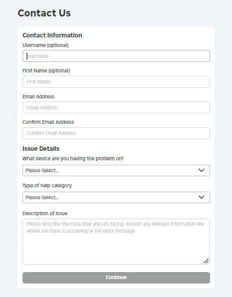 Roblox-contact-page