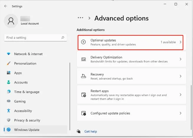 Advanced Options
