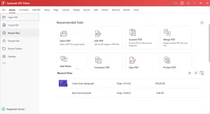 home page of systweak pdf editor