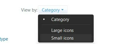 view to Small Icons from Category