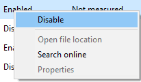 Disable-option