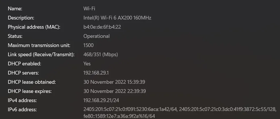 check system detail