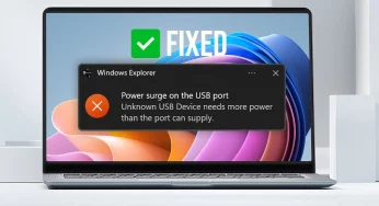 Power Surge Detected on the USB Port – Fix it