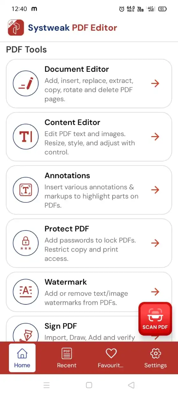 Systweak PDF Editor & Scanner