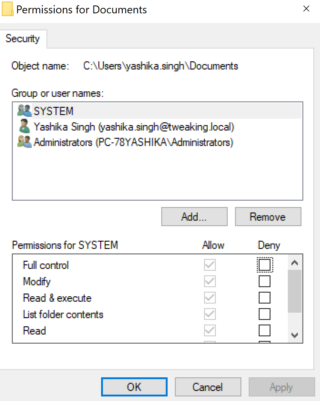 permission for documents