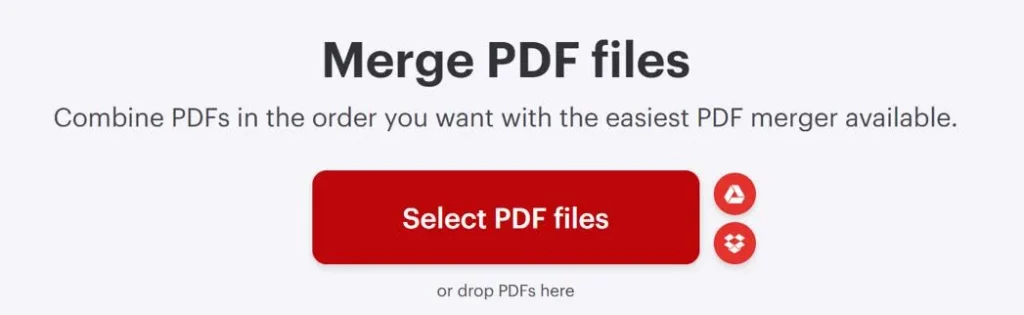 Select PDF Files button