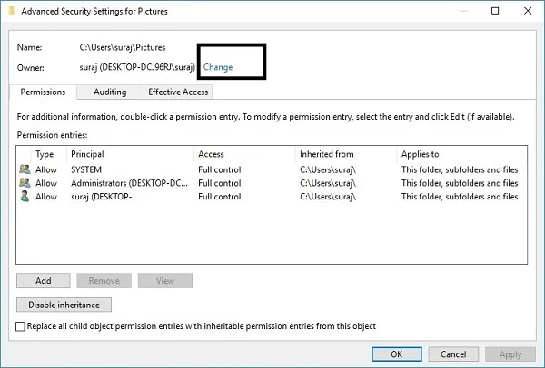 advanced security setting