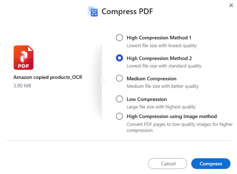 compress pdf