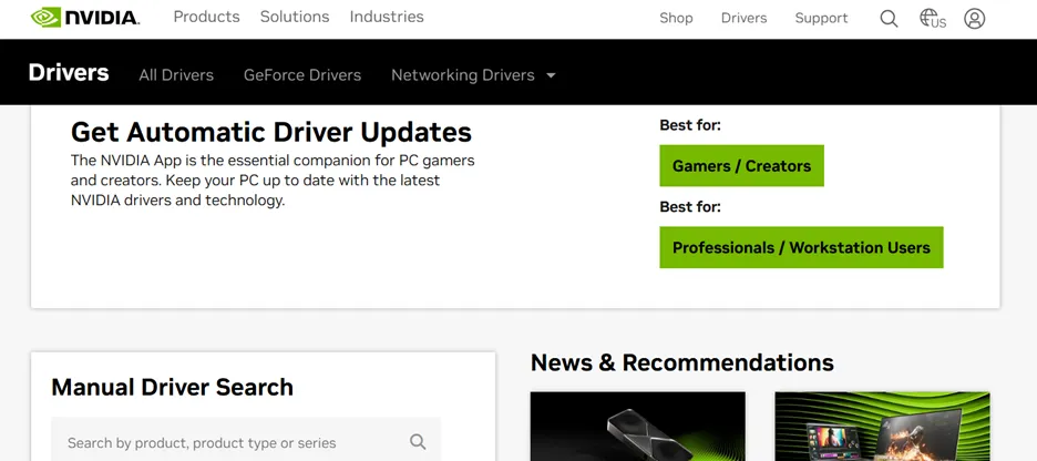 nvidia website