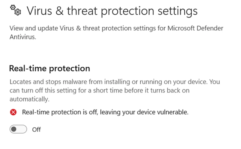 real time protection
