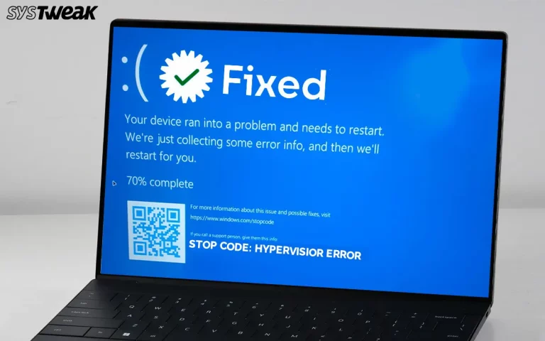 Fix Hypervisor Error BSOD on Windows 11/10