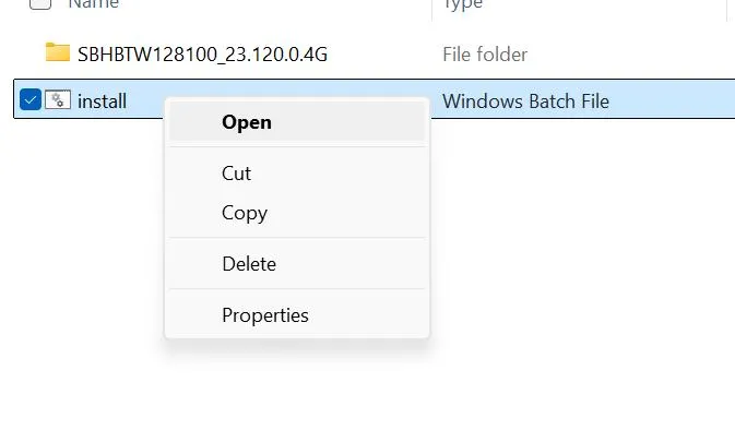 Install file
