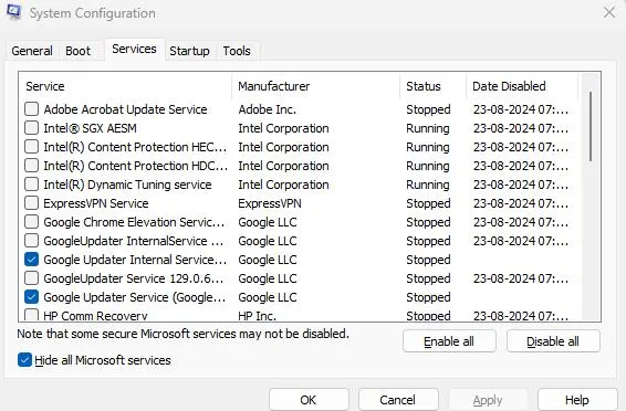 Microsoft services