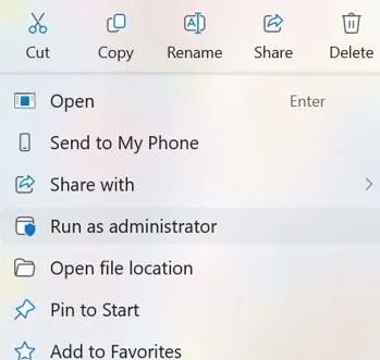 Run as Administrator