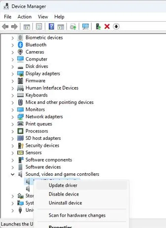 choose Update Drivers