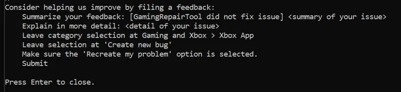 feedback